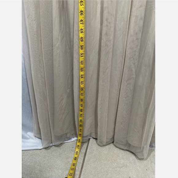 NWT $598 Mac Duggal [ 22 ] Embellished Illusion‎ High Neck Gown in Vanilla Cream - Picture 14 of 16